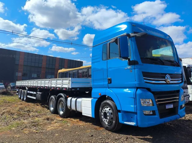 VW 28.480 6x2 Cabine Estendida + Carreta Facchini SRF CA Semi-Reboque Aberto